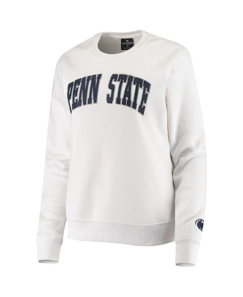 Women's Colosseum White Penn State Nittany Lions Campanile Pullover Sweatshirt