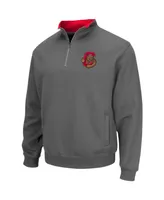 Men's Colosseum Charcoal Cornell Big Red Tortugas Logo Quarter-Zip Pullover Jacket