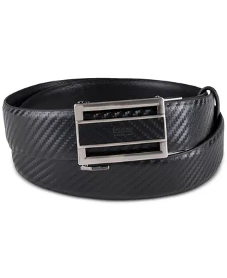 Kenneth Cole Reaction Men's Faux Leather Inlay Track Belt