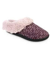 Isotoner Signature Women's Sweater Knit Samantha Hoodback Slippers