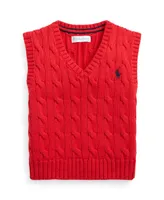 Polo Ralph Lauren Baby Boys Cable Knit V-neck Sweater Vest