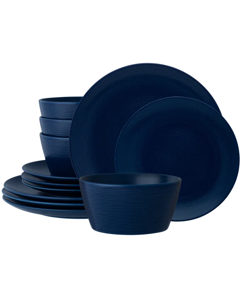 Kate Spade Willow Drive 12-Piece Dinnerware Set Blue