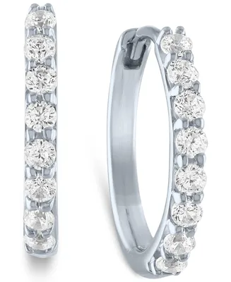 Forever Grown Diamonds Lab-Created Diamond Small Hoop Earrings (1/4 ct. t.w.) 10k White or Yellow Gold