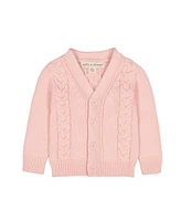 Hope & Henry Baby Boys Organic Cotton Cable Knit Cardigan Sweater