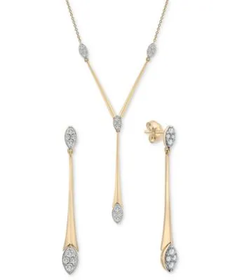 Wrapped In Love Diamond Elongated Drop Jewelry Collection In 14k Gold Created For Macys