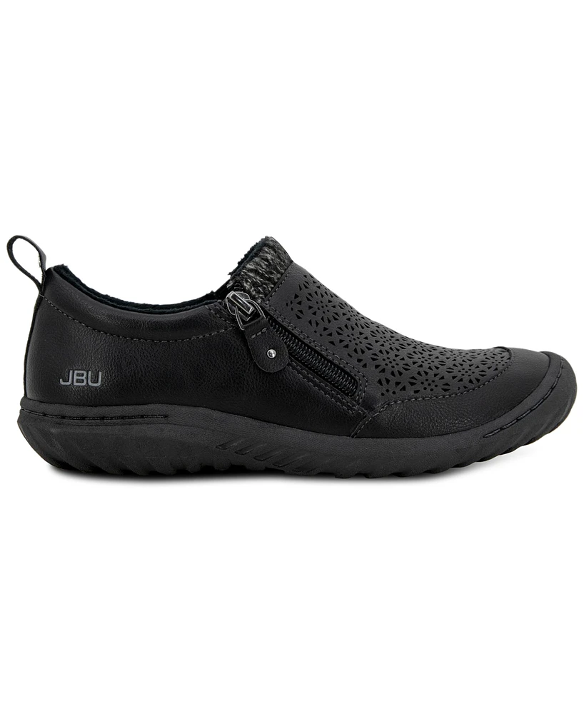 Jbu Women's Amber Perforated Zipper Sneakers