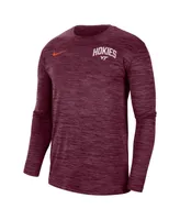 Men's Nike Maroon Virginia Tech Hokies 2022 Sideline Game Day Velocity Performance Long Sleeve T-shirt