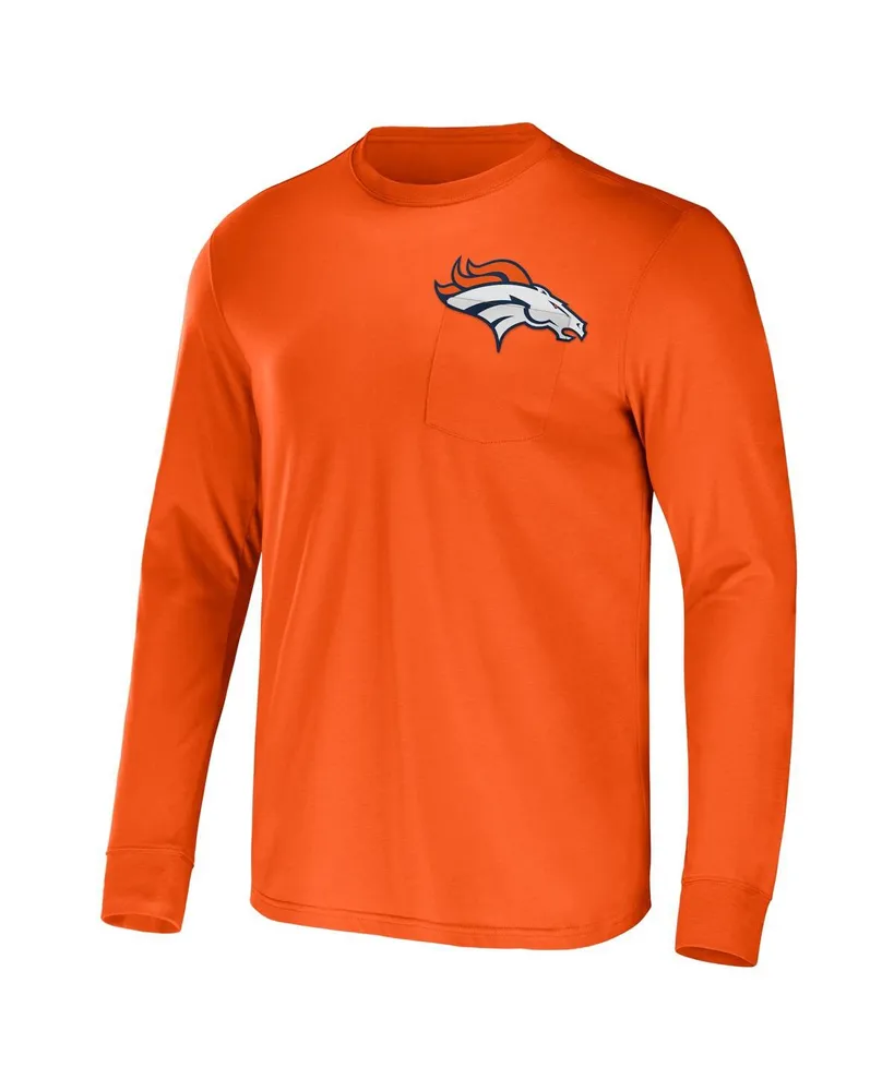 Men's Nfl x Darius Rucker Collection by Fanatics Orange Denver Broncos Team Long Sleeve T-shirt