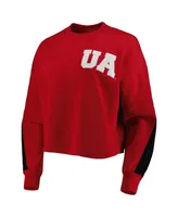 Women's Gameday Couture Crimson Alabama Tide Back To Reality Colorblock Pullover Sweatshirt