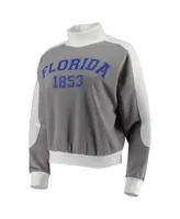 Women's Gameday Couture Gray Florida Gators Make it a Mock Sporty Pullover Sweatshirt