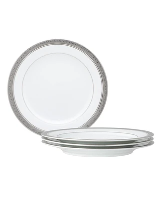 Noritake Crestwood Platinum Set of 4 Salad Plates, Service For 4