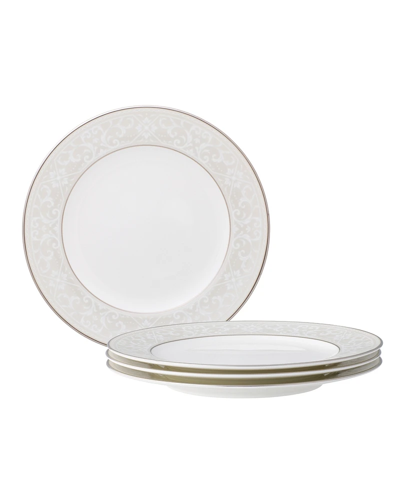 Noritake Montvale Platinum Set of 4 Salad Plates, Service For 4