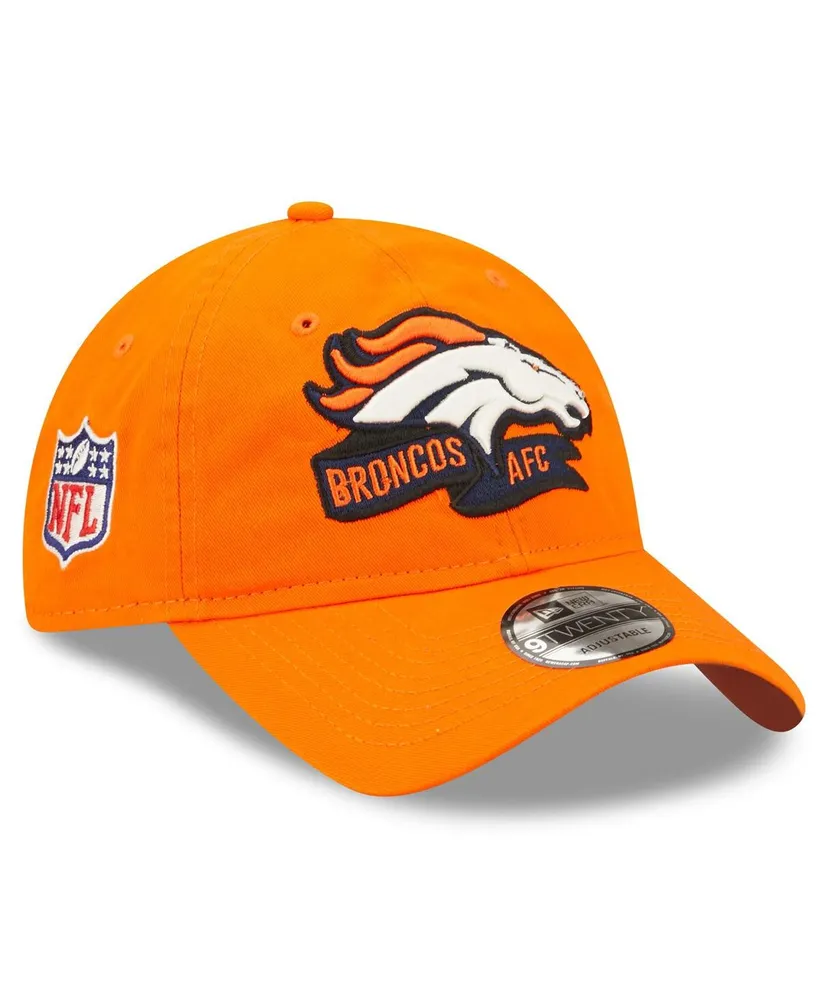 Big Boys New Era Orange Denver Broncos 2022 Sideline Adjustable 9TWENTY Hat