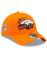 Big Boys New Era Orange Denver Broncos 2022 Sideline Adjustable 9TWENTY Hat