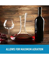 Zulay Kitchen Crystal Red Wine Decanter - 100% Hand Blown Lead-Free Glass Wine Aerator (1800ml)