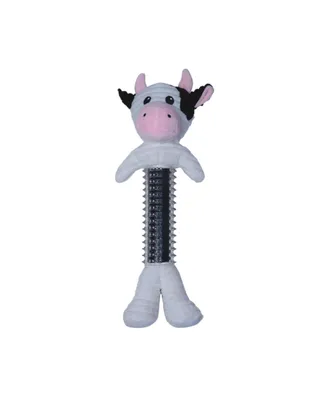 Country Living Black and White Cow Corduroy Plush Dog Toy
