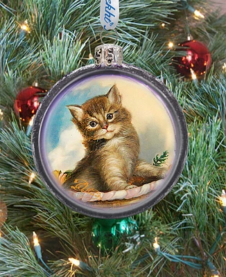 G.DeBrekht Feline Friend Cut Ball Holiday Ornament