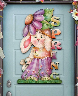 Designocracy Bunny Decorative Holiday Door Decor