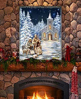 Designocracy Nativity at the Chapel Night Sky Holiday Wall Art