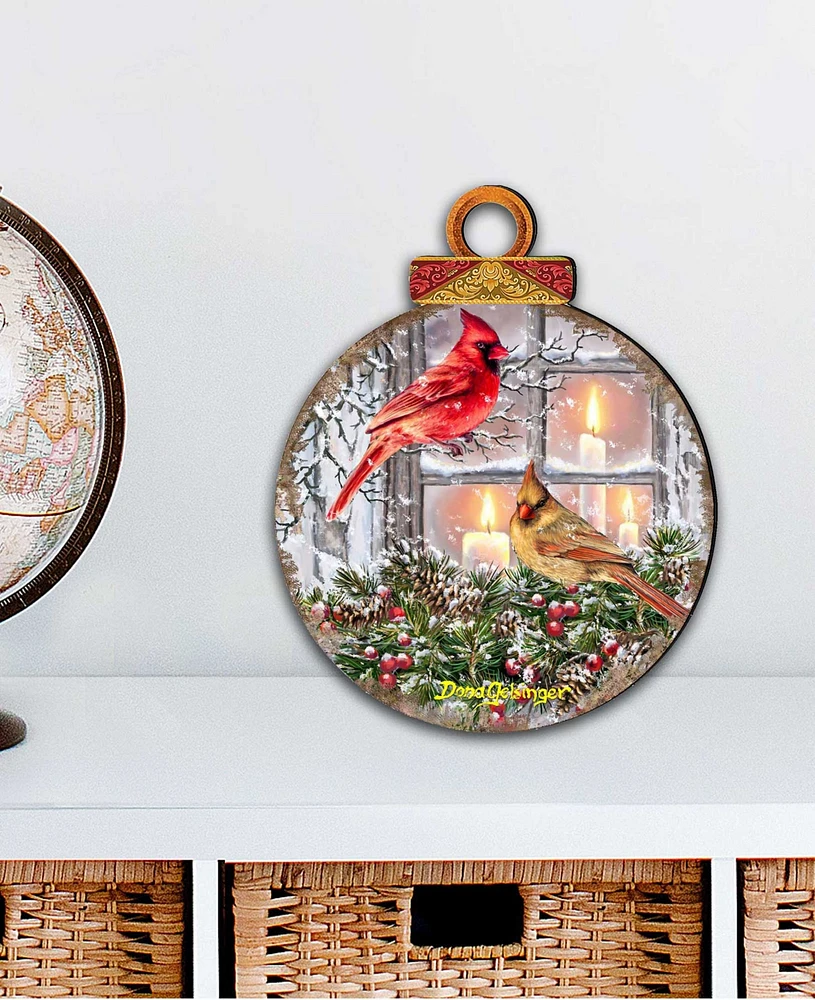 Designocracy House Birds Holiday Outdoor Decor Large Ornament