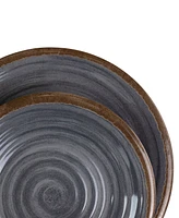 Elama Glossy Ariadna 12 Piece Lightweight Melamine Dinnerware Set, Service for