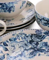 Elama Floral Violet 16 Piece Dinnerware Set, Service for 4