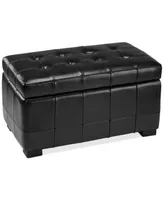 Benson Leather Storage Ottoman