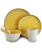 Elama Yeva 16 Piece Dinnerware Set, Service for 4