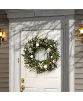 National Tree Company 30" Pre-Lit Alpine Collection Decorated Wreath