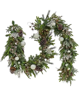 National Tree Company 9' Pre-Lit Alpine Collection Decorated Garland