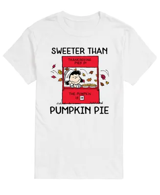 Airwaves Men's Short Sleeve Peanuts Sweeter Than Pumpkin Pie T-shirt