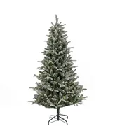 National Tree Company 6' Pre-Lit Snowy Libby Fir Tree with Led Lights