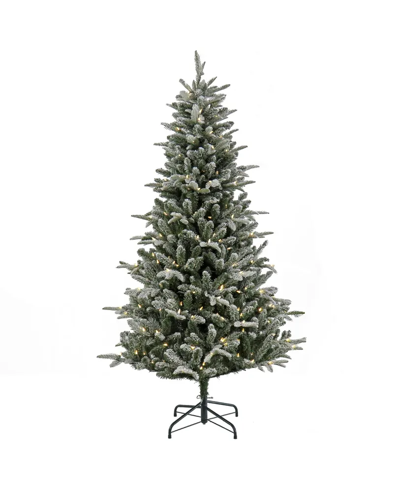 National Tree Company 6' Pre-Lit Snowy Libby Fir Tree with Led Lights