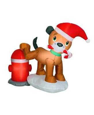 National Tree Company 4' Inflatable Puppy Dog and Fire Hydrant