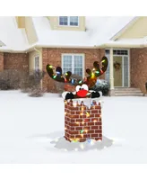 National Tree Company 47" Pre-Lit Reindeer Stuck in Chimney Decoration