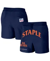 Men's Nfl X Staple Navy Chicago Bears New Age Throwback Vintage-Like Wash Fleece Short