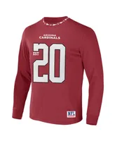 Men's Nfl X Staple Red Arizona Cardinals Core Long Sleeve Jersey Style T-shirt