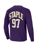 Men's Nfl X Staple Purple Baltimore Ravens Core Long Sleeve Jersey Style T-shirt
