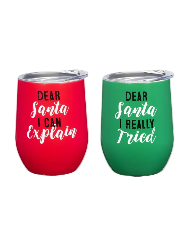 Cambridge Insulated Cocktail Tumblers, Set of 2 - Red, Green