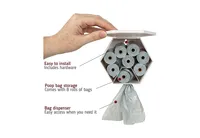 Leashboss Wall Mount Poop Bag Dispenser - White