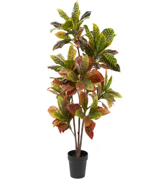 Traditional Croton Artificial Plant, 50"