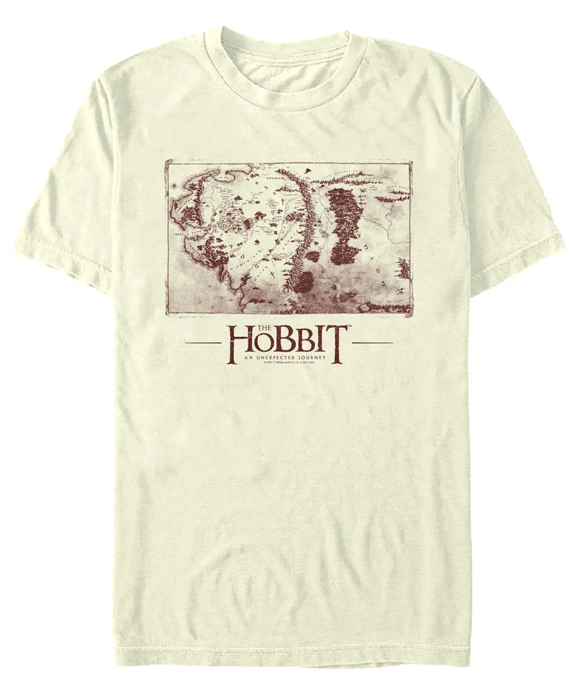 Fifth Sun Men's The Hobbit 1 Middle earth Map Short Sleeve T-shirt