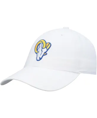 Men's '47 White Los Angeles Rams Logo Clean Up Adjustable Hat