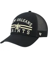 Men's '47 Black New Orleans Saints Highpoint Trucker Clean Up Snapback Hat