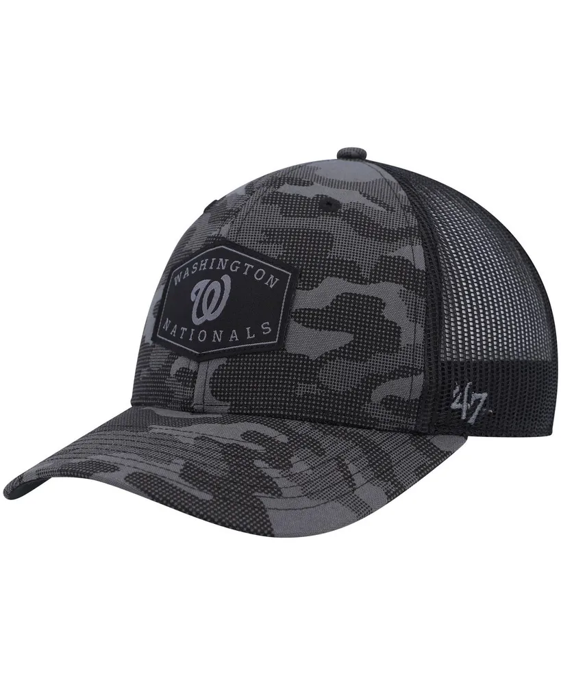 Men's '47 Charcoal Washington Nationals Tonal Camo Convoy Trucker Snapback Hat