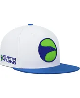 Men's Mitchell & Ness White, Royal Atlanta Hawks Hardwood Classics Snapback Hat