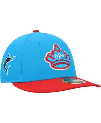 Men's New Era Blue, Red Miami Marlins City Connect 59FIFTY Fitted Hat