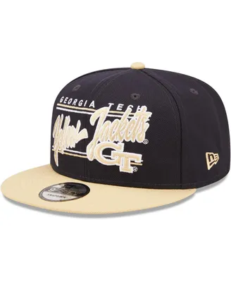 Men's New Era Navy Georgia Tech Yellow Jackets Team Script 9FIFTY Snapback Hat