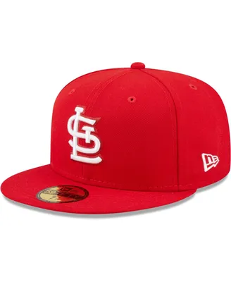 Men's New Era Red St. Louis Cardinals Logo White 59FIFTY Fitted Hat