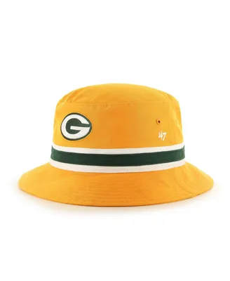 Men's '47 Brand Gold Green Bay Packers Striped Bucket Hat